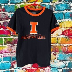 Champion Fighting Illini Short Sleeve Graphic T-Shirt Size Small U of I